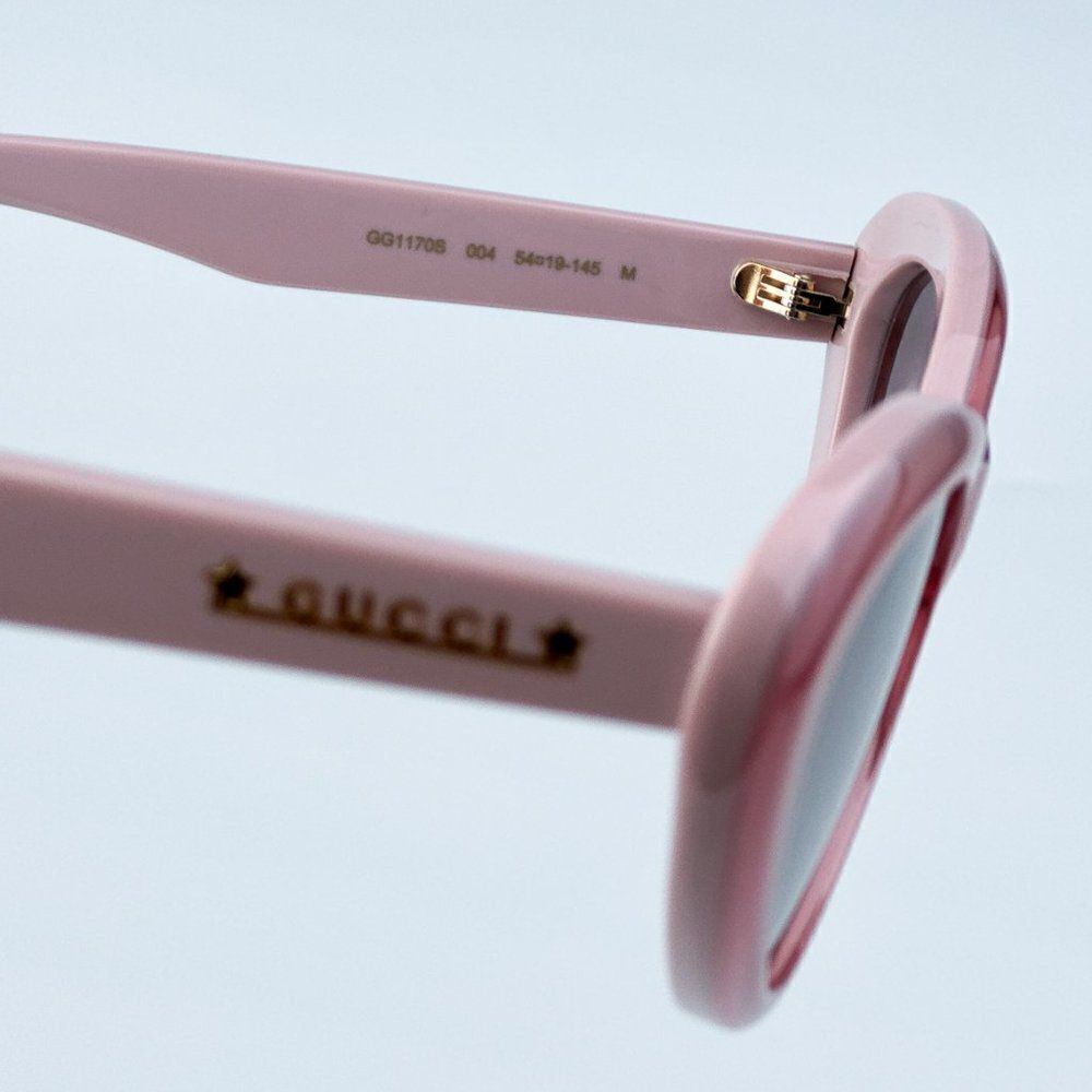 SALE! NEW Gucci GG1170S 004 Pink Grey Cat Eye Women Sunglasses GG 1170S - Picture 14 of 15